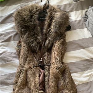 Faux fur vest